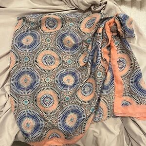 REVOLVE Blue and Pink Circular Pattern Sarong